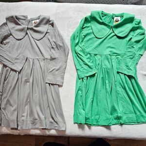 NWOT 2 Monkey Motion Baby Girl Dresses Back Zipper Soft Viscose (Bamboo) sz 2T